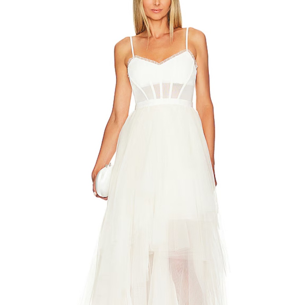 BCBG Max Azria White Cocktail Tulle Dress - NWT